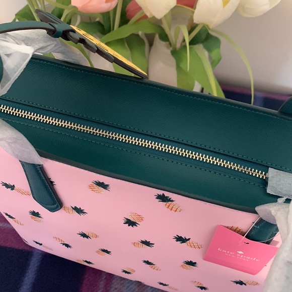 Nwt Kate spade Marlee pineapples printed tote bag - Picture 7 of 9